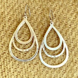 Silpada .925 sterling triple hoop earrings